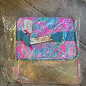 Lilly Pulitzer Pink and Gold wine carrier